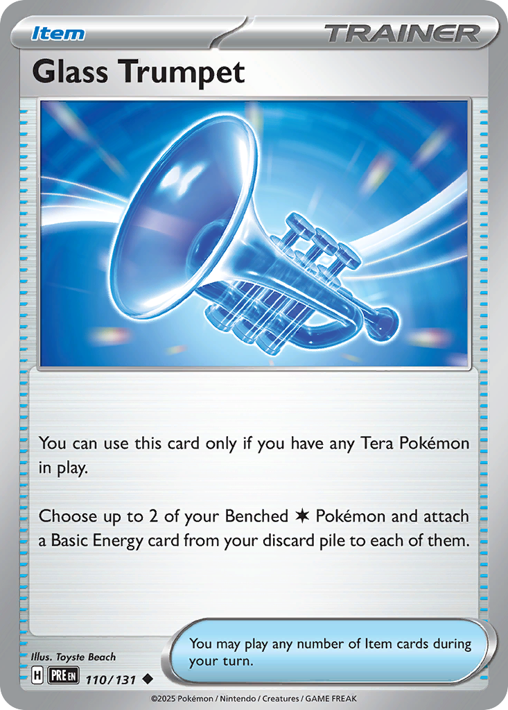 Glass Trumpet 110 — Prismatic Evolutions — Reverse Holo