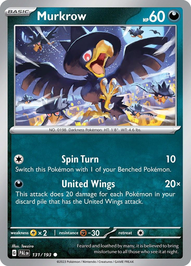 Murkrow 131/193 — Paldea Evolved — Reverse Holo