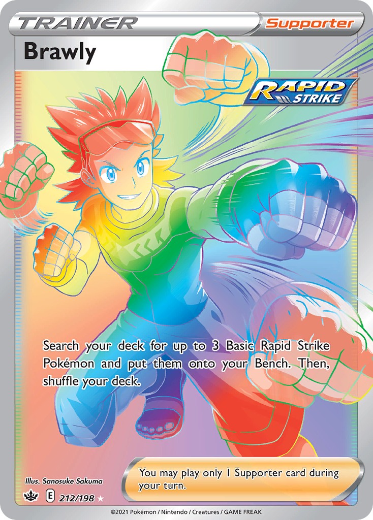 Brawly 212/198 — Chilling Reign — Hyper Rare