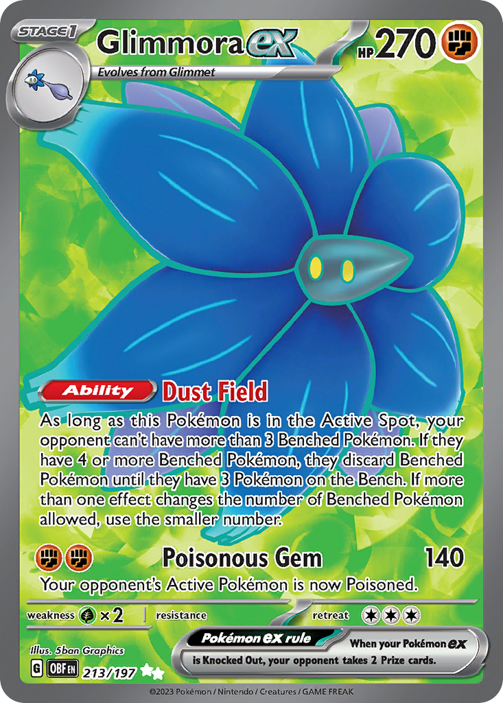 Glimmora ex 213/197 — Obsidian Flames — Ultra Rare (Full Art)