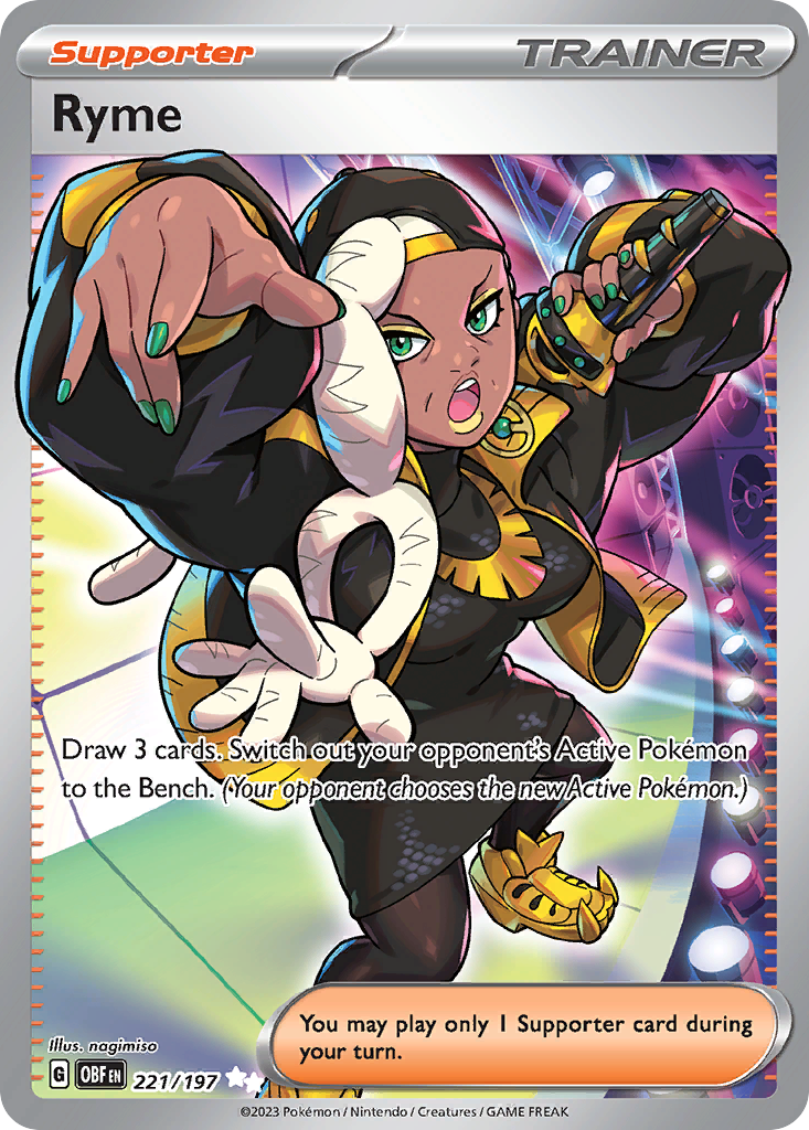 Ryme 221/197 — Obsidian Flames — Ultra Rare (Full Art)