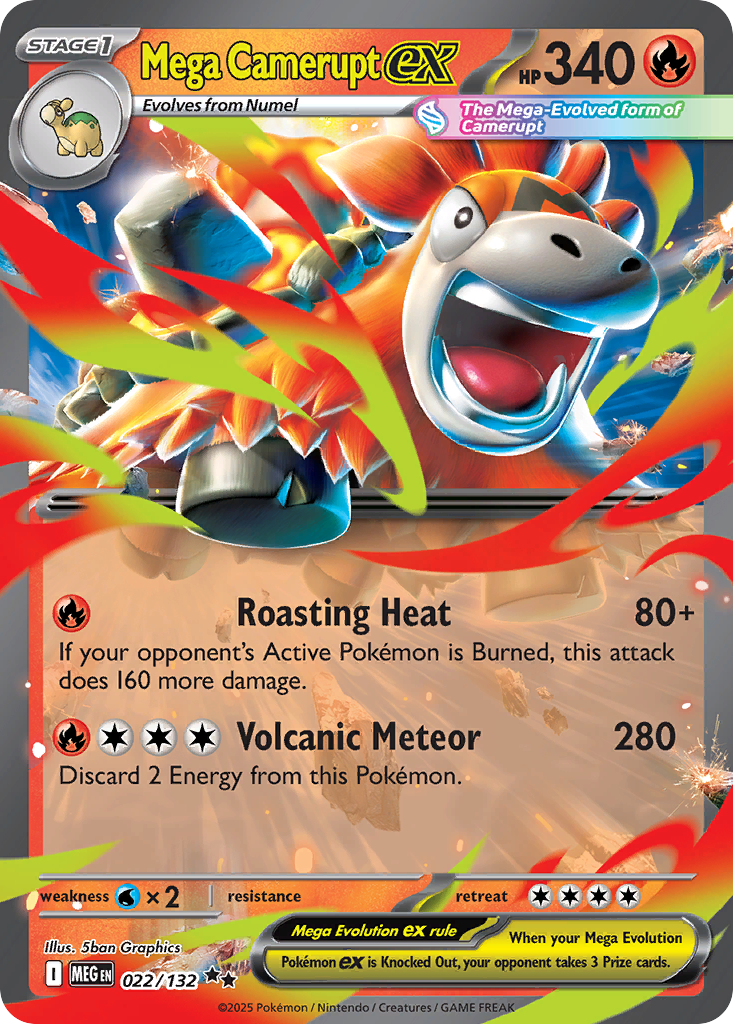 Mega Camerupt ex 022 — Mega Evolution — Ultra Rare