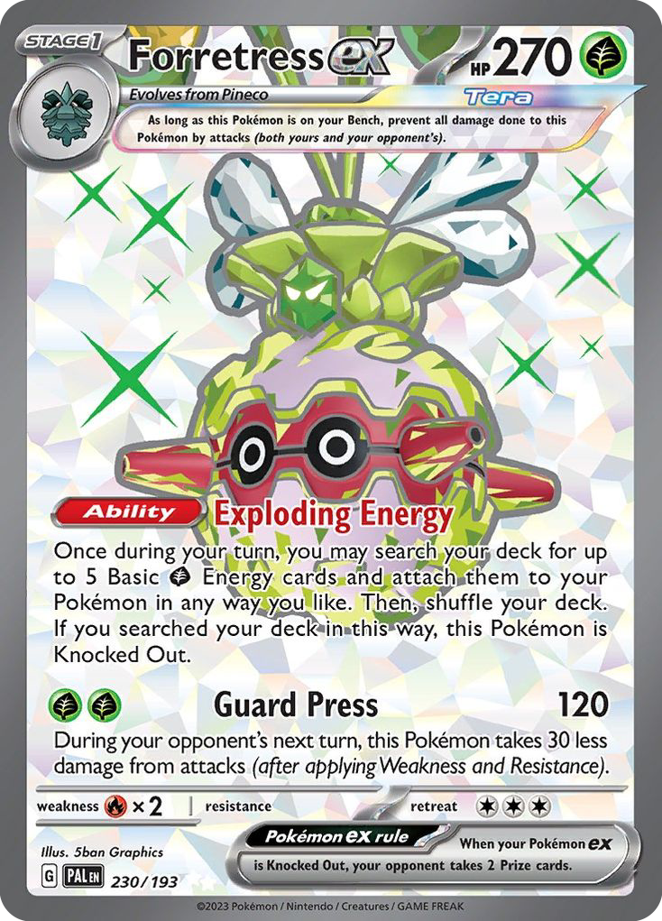 Forretress ex 230/193 — Paldea Evolved — Ultra Rare (Full Art)