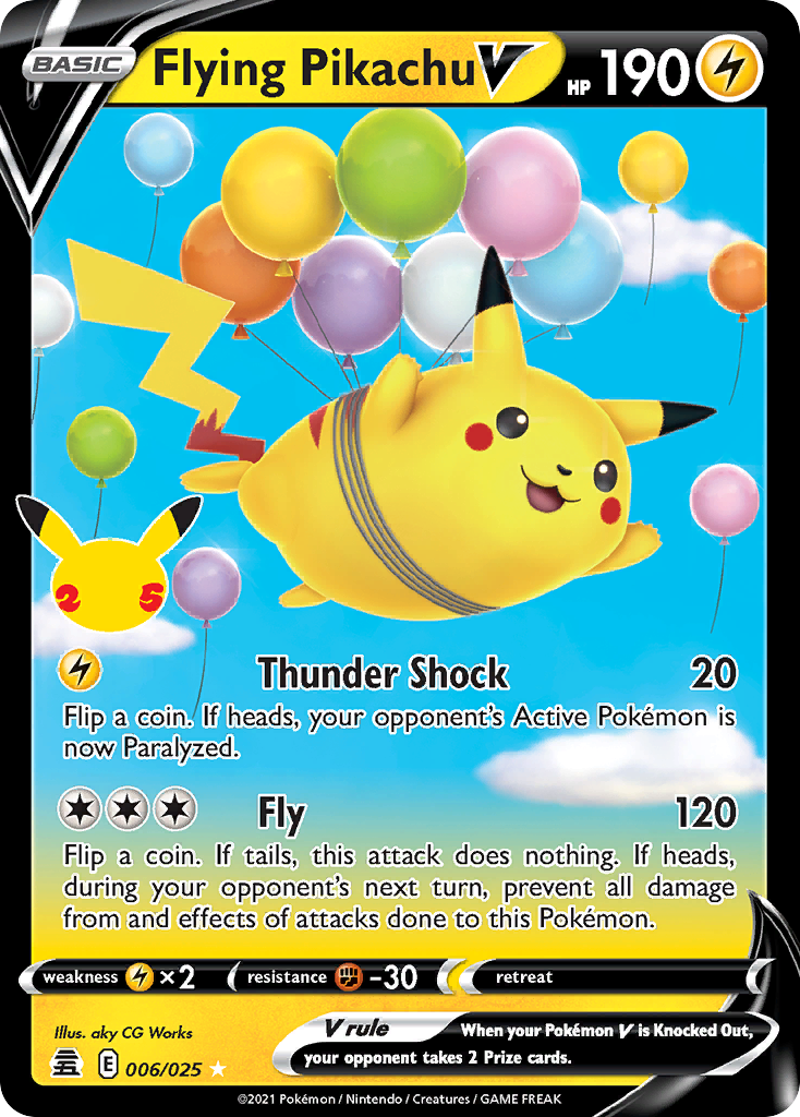 Flying Pikachu V 006/025 — Celebrations — Ultra Rare (Full Art)