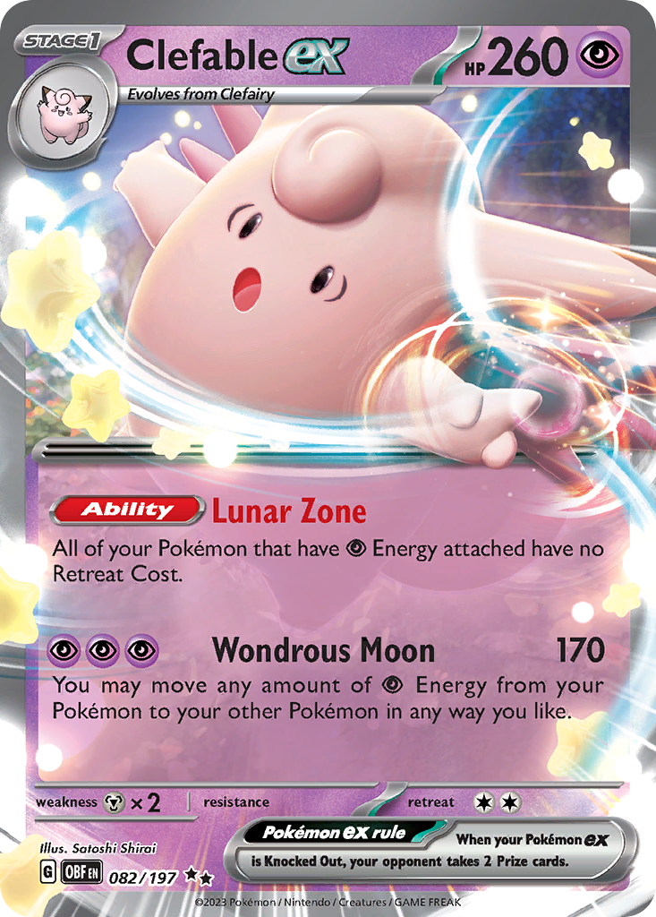Clefable ex 082 — Obsidian Flames — Ultra Rare