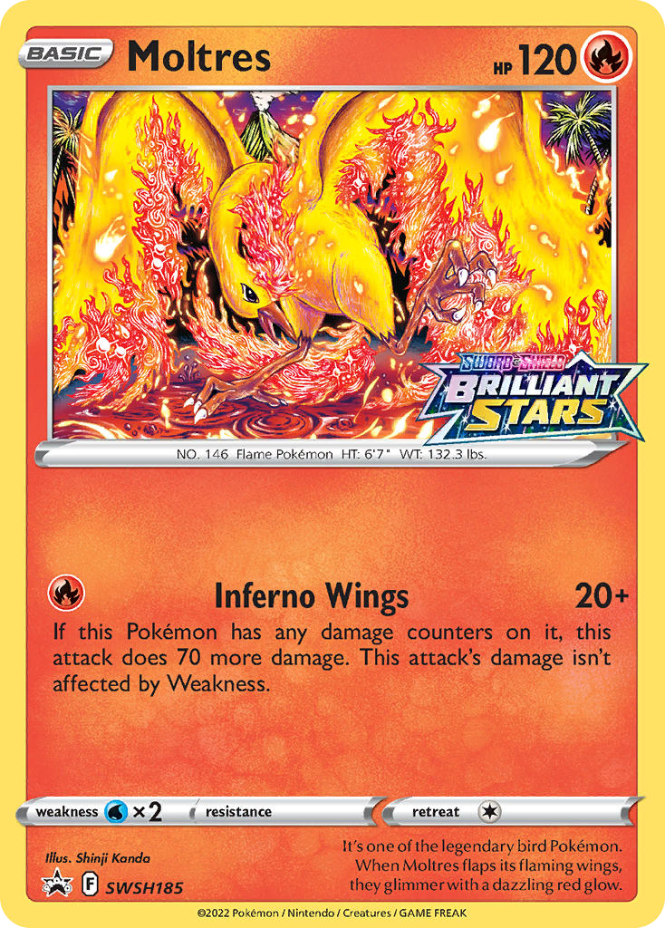 Moltres SWSH185 — Sword & Shield Promo — Promo