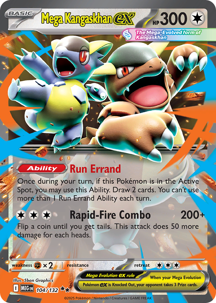 Mega Kangaskhan ex 104 — Mega Evolution — Double Rare