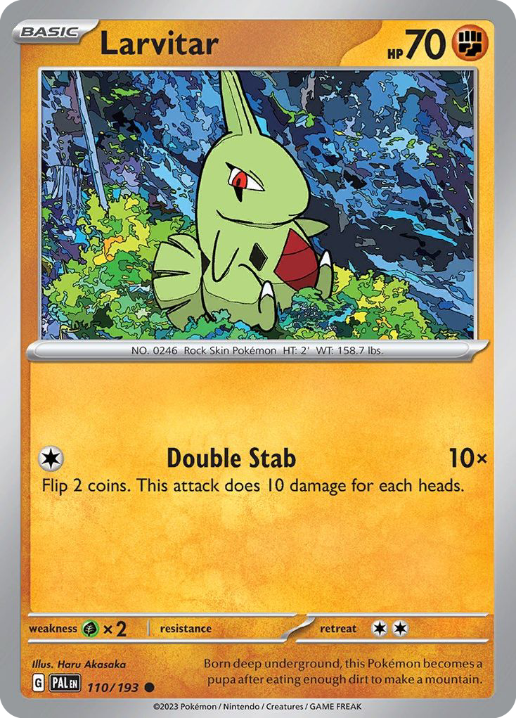 Larvitar 110 — Paldea Evolved — Cosmos Holo
