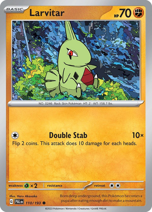 Larvitar 110 — Paldea Evolved — Cosmos Holo