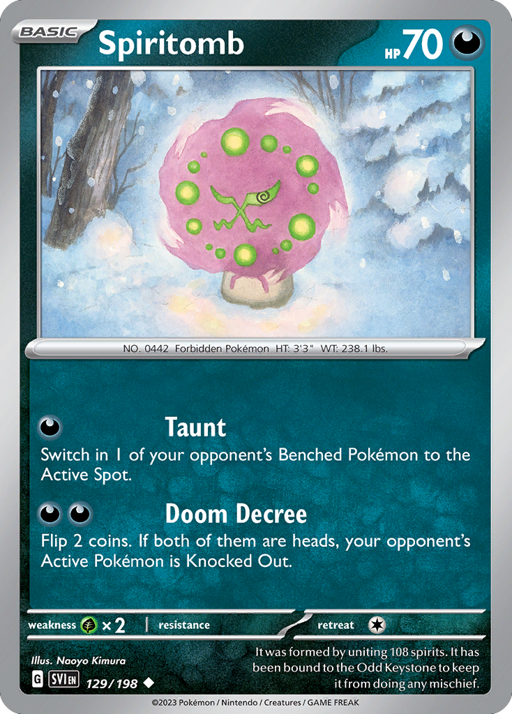 Spiritomb 129 — Scarlet Violet Base — Cosmos Holo