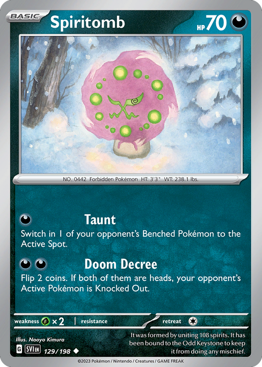 Spiritomb 129 — Scarlet Violet Base — Cosmos Holo