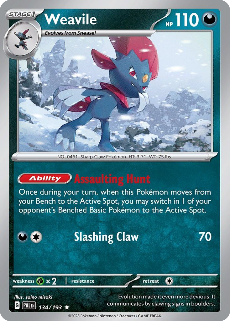 Weavile 134/193 — Paldea Evolved — Holo