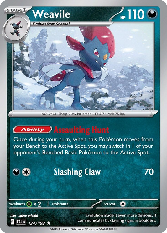 Weavile 134/193 — Paldea Evolved — Holo