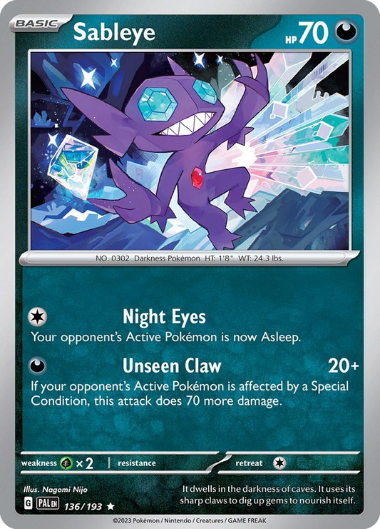 Sableye 136 — Paldea Evolved — Cosmos Holo