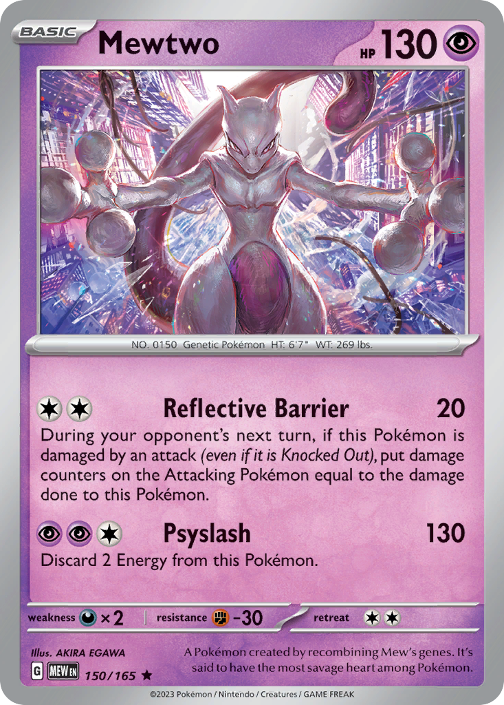 Mewtwo 150/165 — Pokémon 151 — Holo