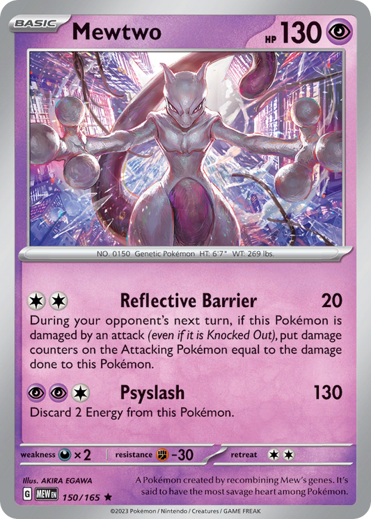 Mewtwo 150/165 — Pokémon 151 — Holo