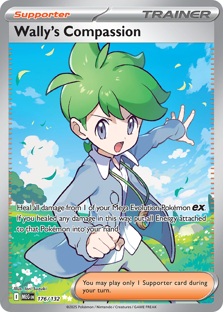 Wally's Compassion 176/132 — Mega Evolution — Illustration Rare