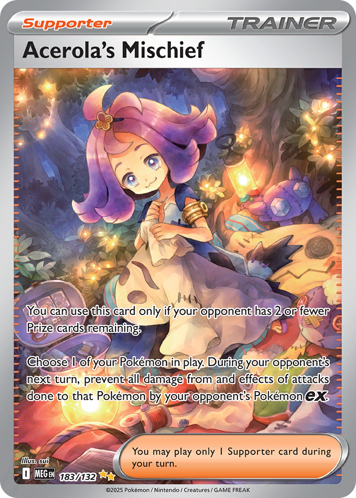 Acerola's Mischief 183/132 — Mega Evolution — Special Illustration Rare
