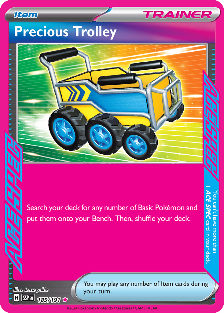 Precious Trolley 185/191 — Surging Sparks — Holo