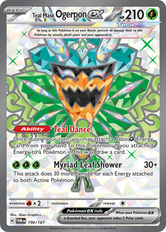 Teal Mask Ogerpon ex 190/167 — Twilight Masquerade — Ultra Rare (Full Art)