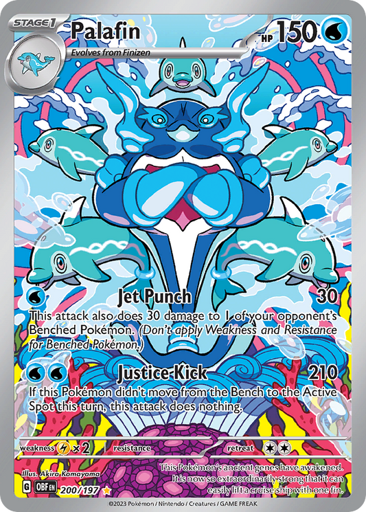 Palafin 200/197 — Obsidian Flames — Illustration Rare