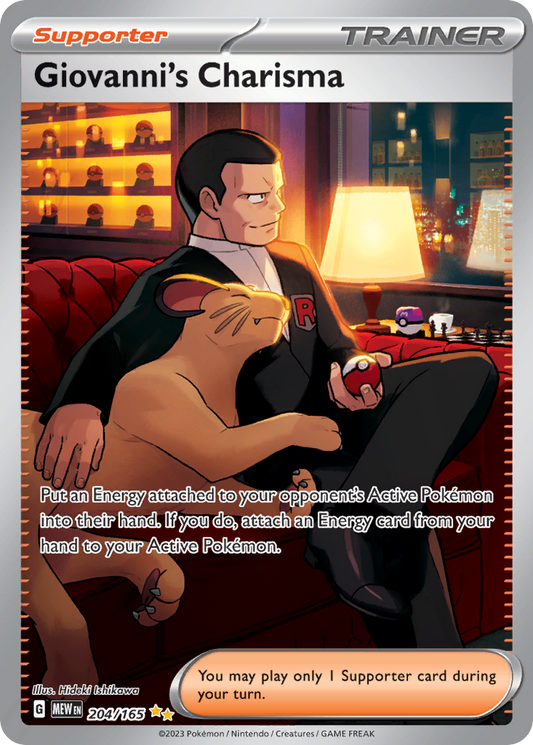 Giovanni's Charisma 204/165 — Pokémon 151 — Special Illustration Rare