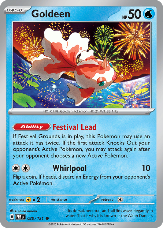 Goldeen 020 — Prismatic Evolutions — Reverse Holo