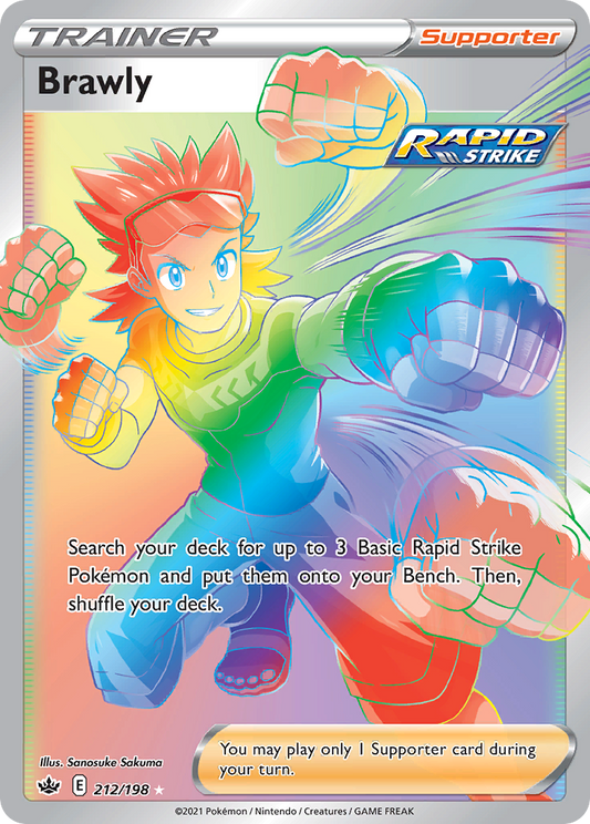 Brawly 212/198 — Chilling Reign — Hyper Rare
