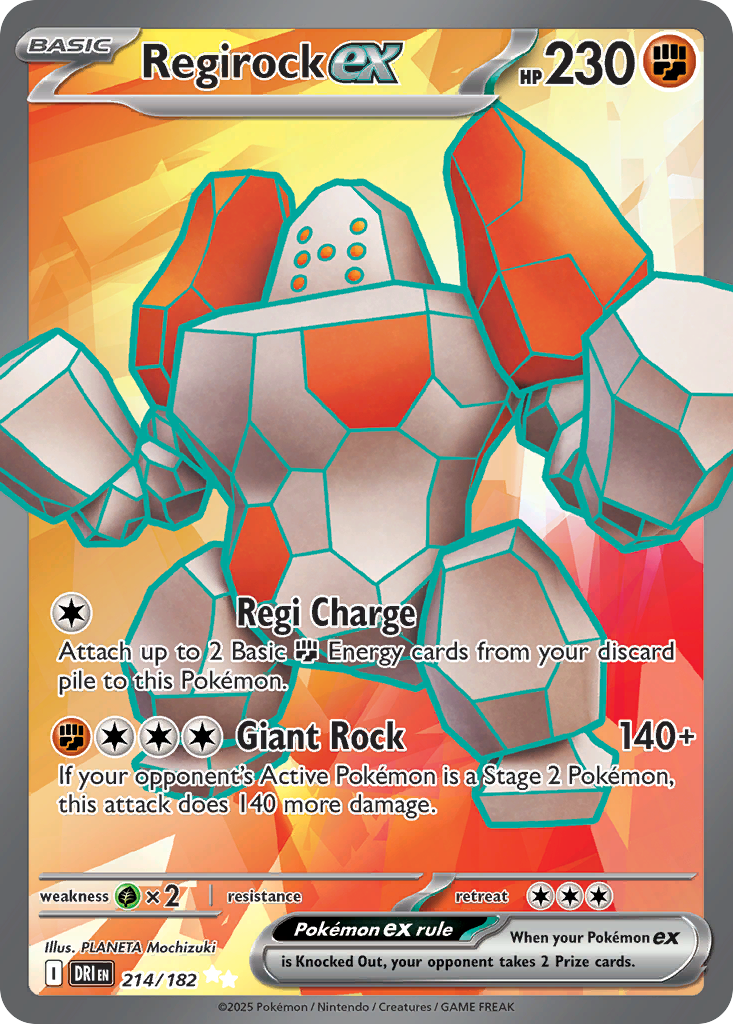 Regirock ex 214/182 — Destined Rivals — Ultra Rare (Full Art)