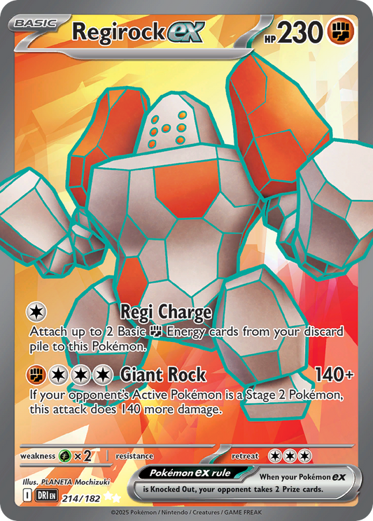 Regirock ex 214/182 — Destined Rivals — Ultra Rare (Full Art)