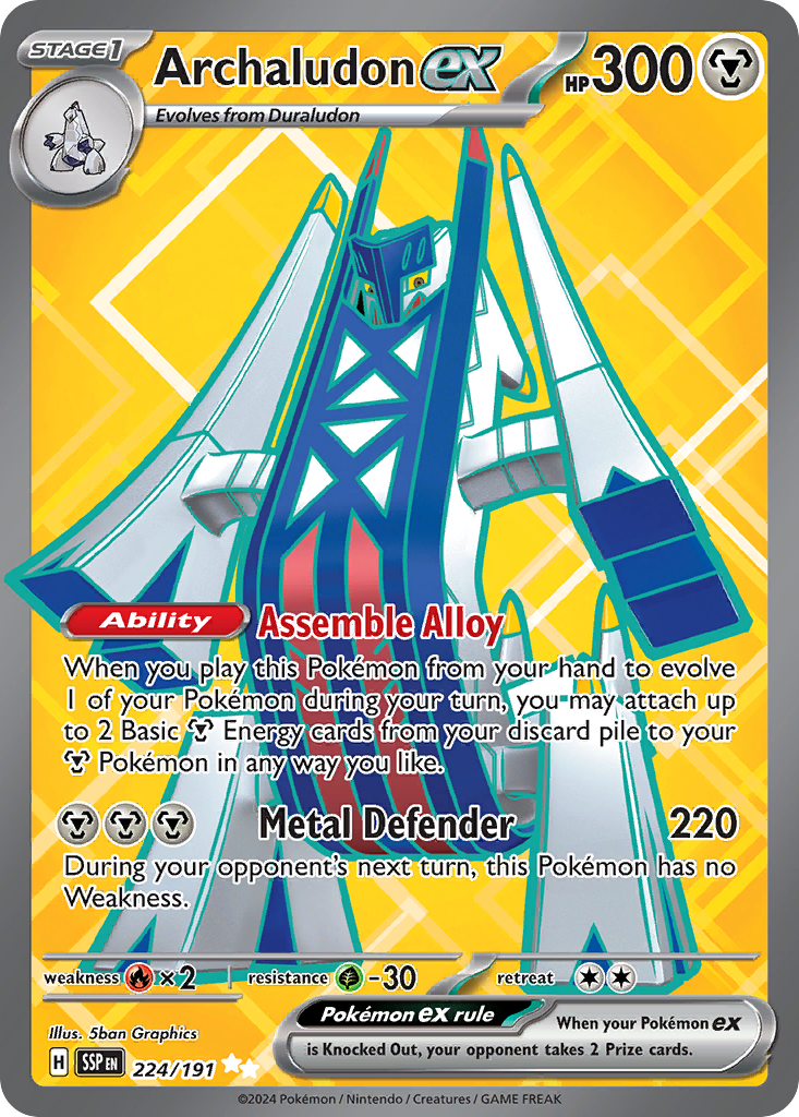 Archaludon ex 224/191 — Surging Sparks — Ultra Rare