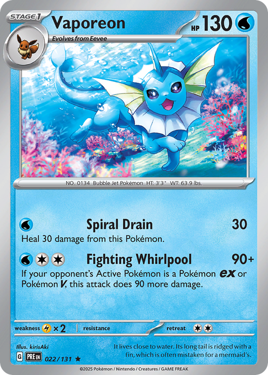 Vaporeon 022 — Prismatic Evolutions — Holo