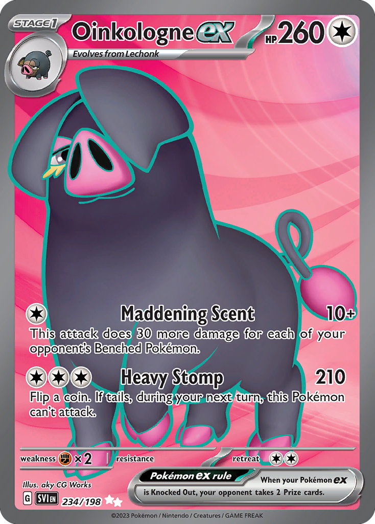 Oinkologne ex 234/198 — Scarlet Violet Base — Ultra Rare (Full Art)