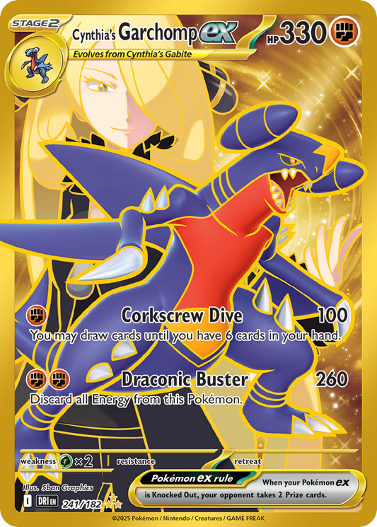 Cynthia's Garchomp ex 241/182 — Destined Rivals — Hyper Rare