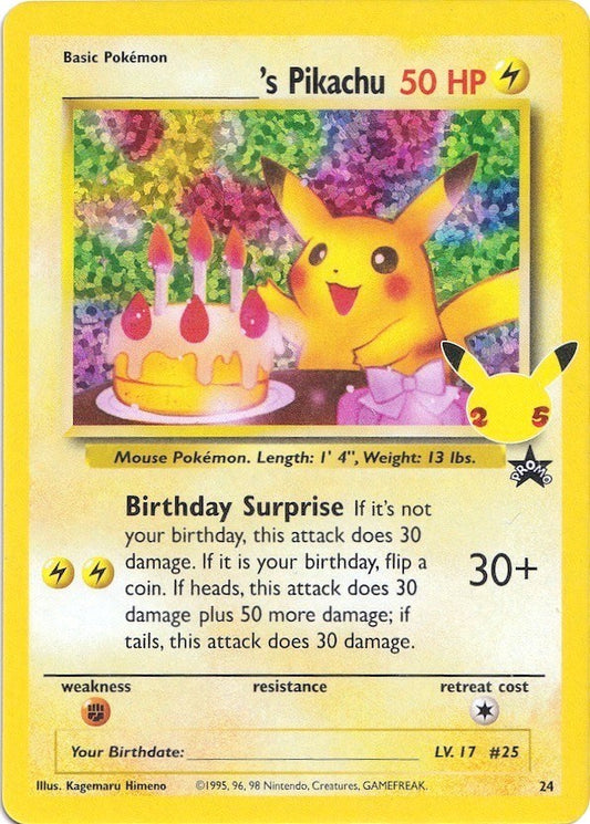 Pikachu Birthday 24/25 — Celebrations — Lightly Played