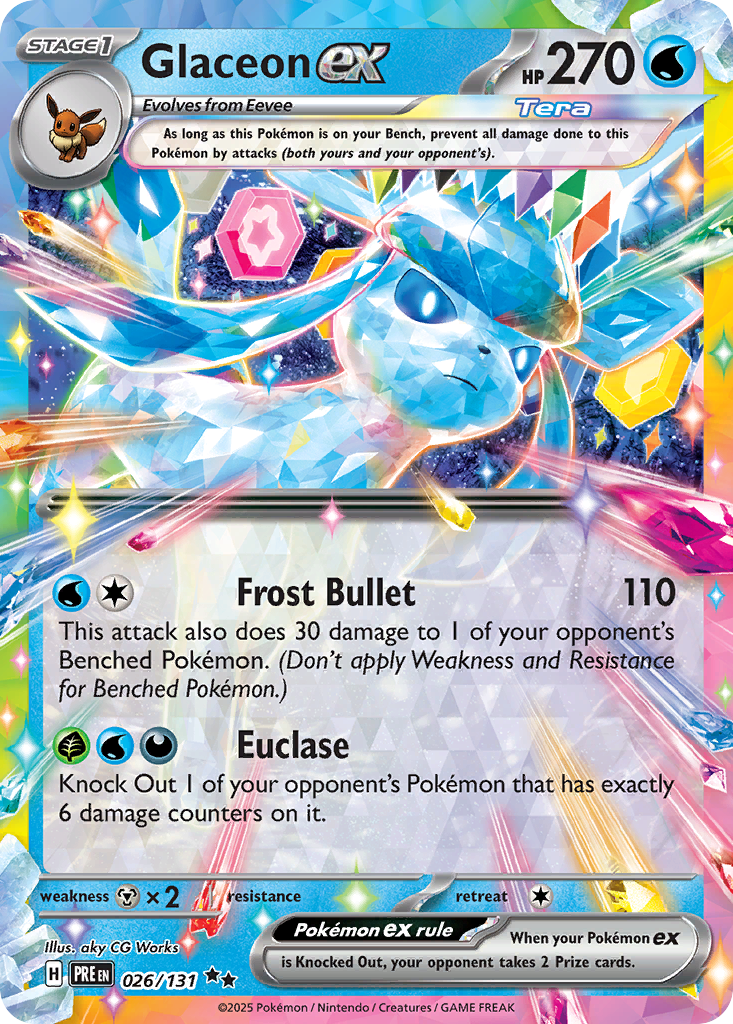 Glaceon ex 026/131 — Prismatic Evolutions — Double Rare