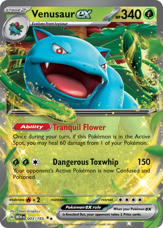 Venusaur ex 3/165 — Pokémon 151 — Double Rare