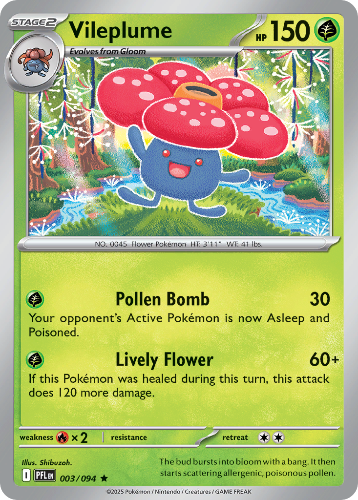 Vileplume 003 — Phantasmal Flames — Cosmos Holo