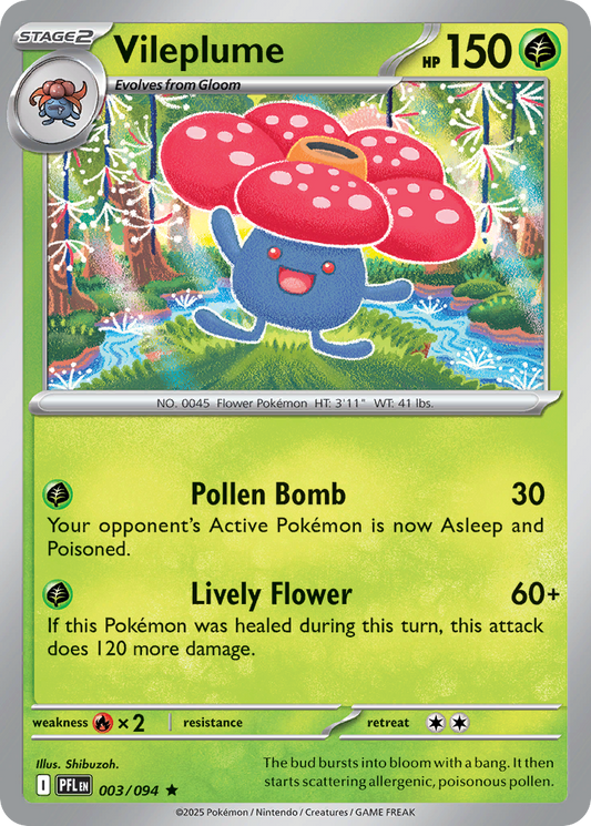 Vileplume 003 — Phantasmal Flames — Cosmos Holo