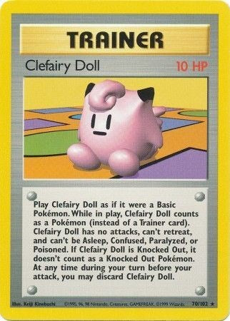 Clefairy Doll 70/102 — Base Set — Trainer