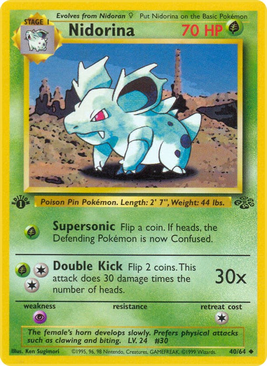 Nidorina 40 — Jungle — Uncommon 1St Edition