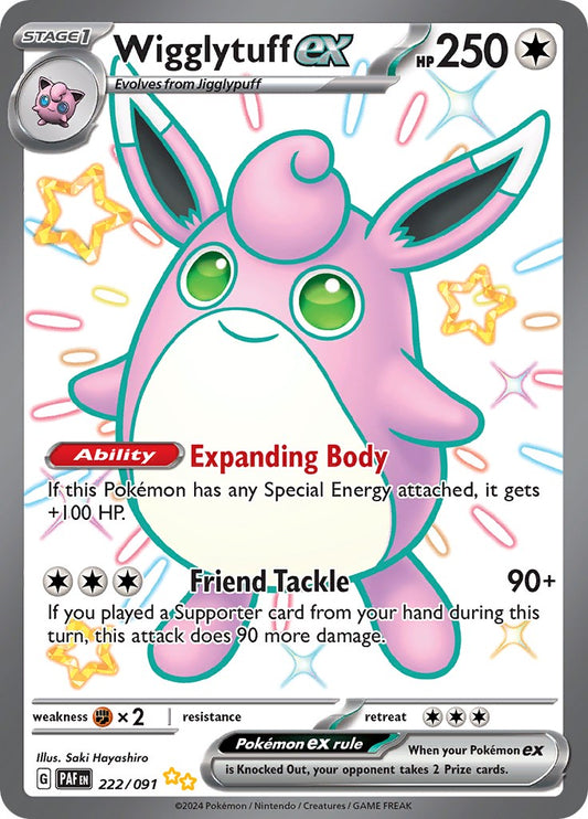 Wigglytuff ex 222 — Paldean Fates