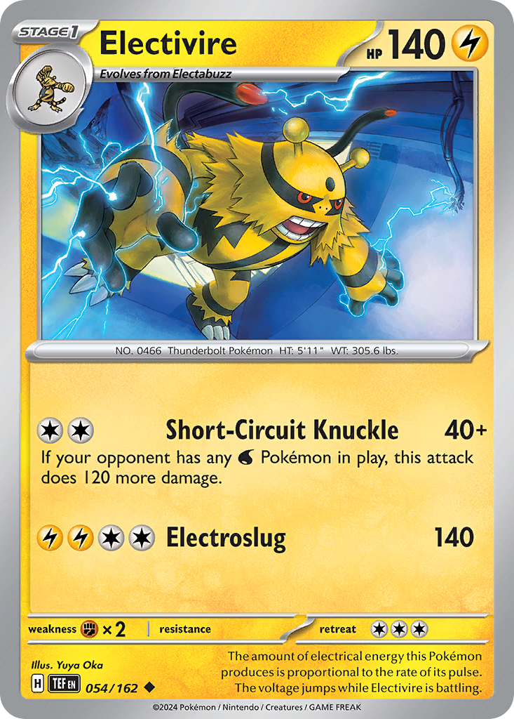 Electivire 054 — Temporal Forces — Reverse Holo