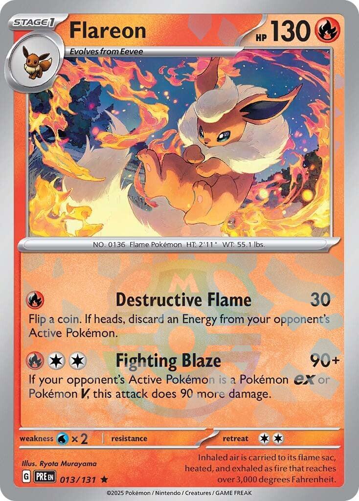 Flareon 013/131 — Prismatic Evolutions — Master Ball