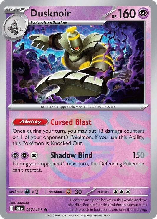 Dusknoir 037 — Prismatic Evolutions — Masterball Holo