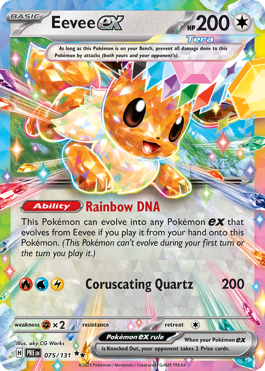 Eevee ex (Stamped Promo) 75 — Prismatic Evolutions — Stamped Promo
