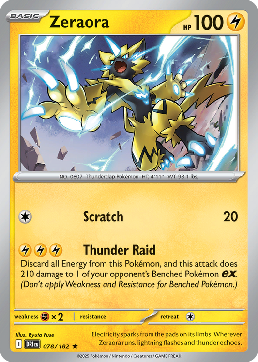 Zeraora 078 — Destined Rivals — Holo Rare