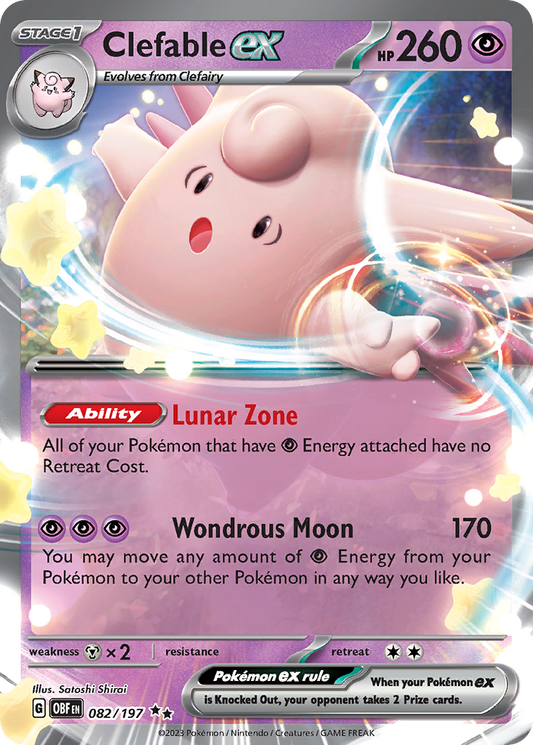 Clefable ex 082 — Obsidian Flames — Ultra Rare