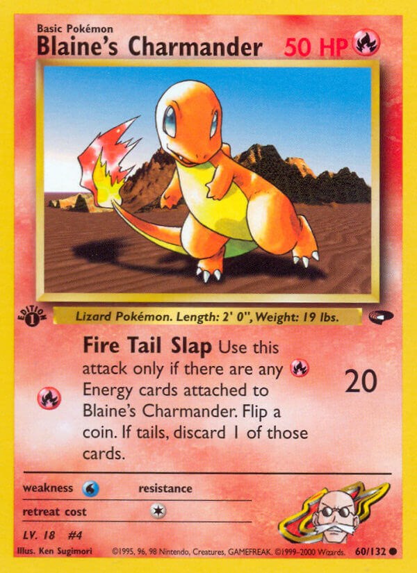 Blaine's Charmander 60/132 — Gym Challenge — First Edition