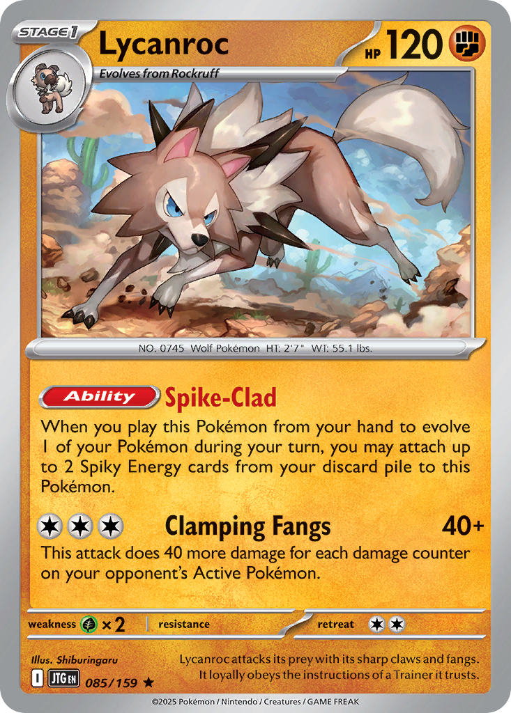 Lycanroc 85 — Journey Together — Holo Rare